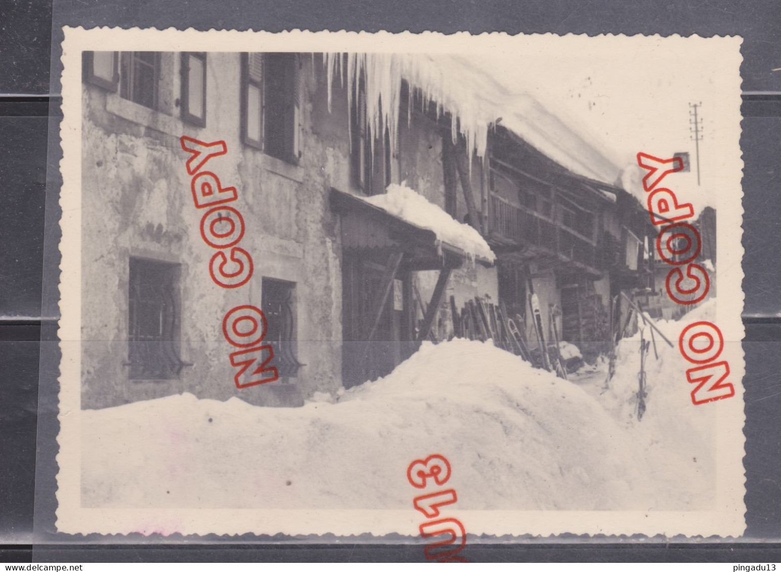 Fixe Chamonix Mont-Blanc Le Tour Chalet UNCM 18 Janvier 1959 Beau Format - Places