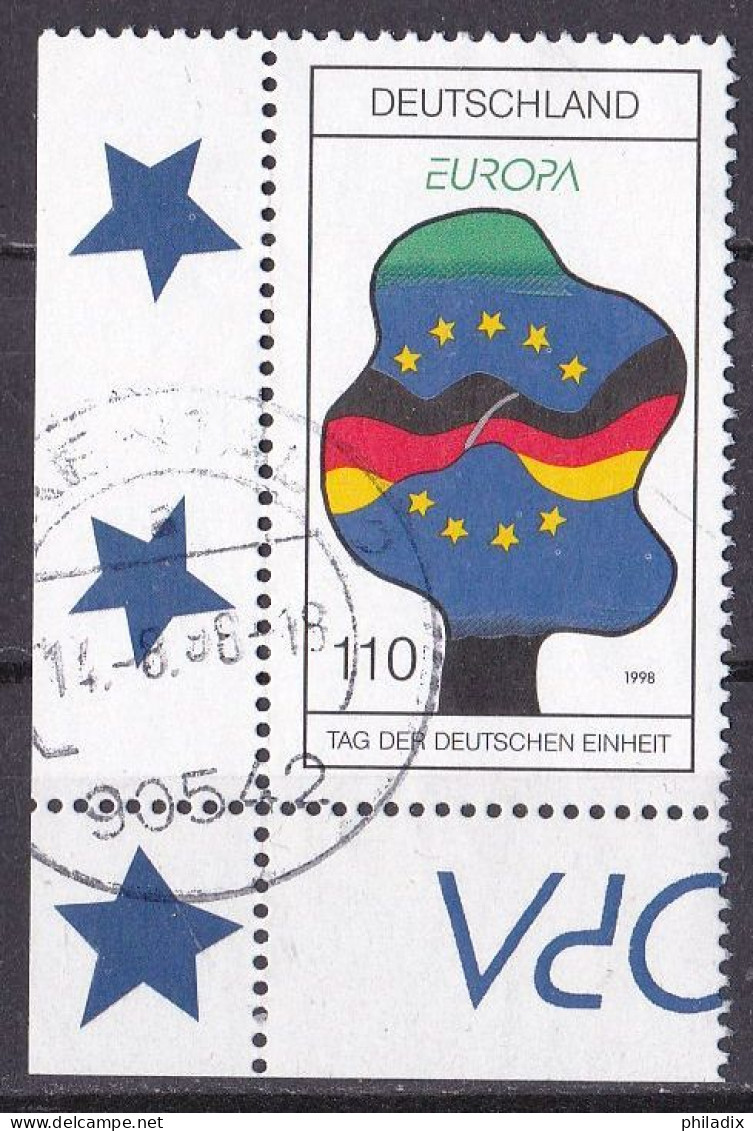 BRD 1998 Mi. Nr. 1985 Eckrand O/used (BRD1-2) - Gebraucht