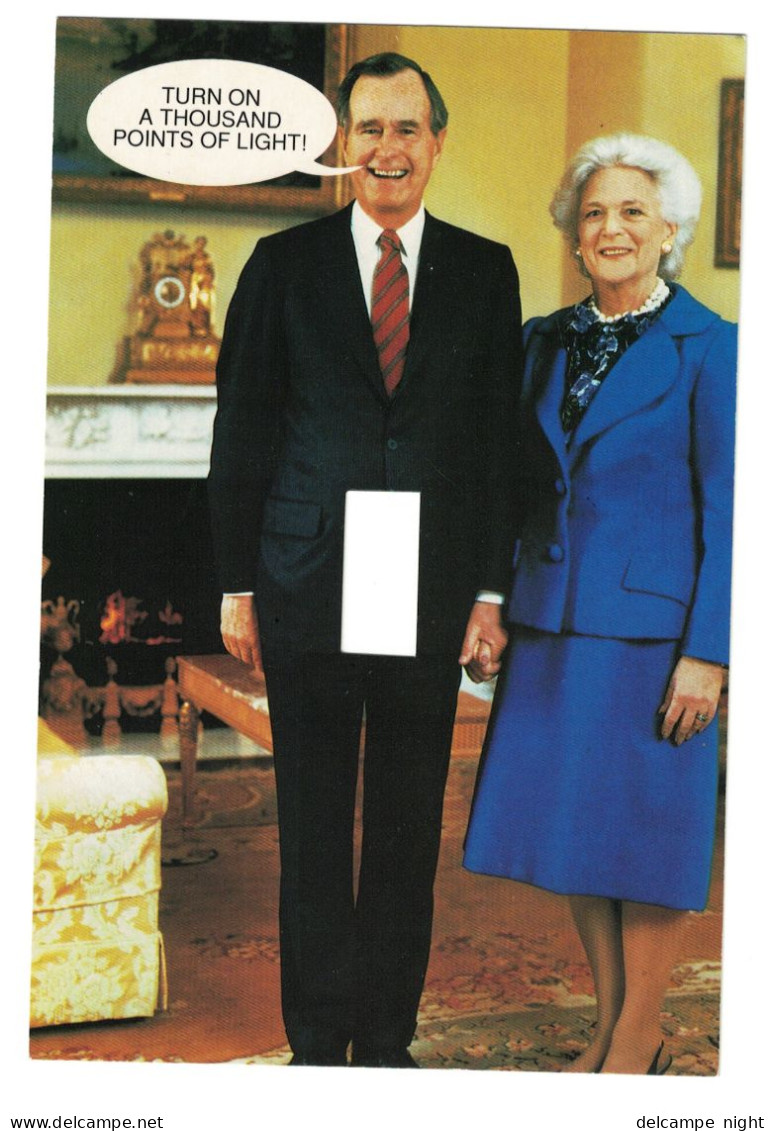 George Bush (Président États-Unis/USA) + Wife/Épouse/Ehefrau / Light-Switch-Cover (Couvercle D'interrupteur) - Hombres Políticos Y Militares