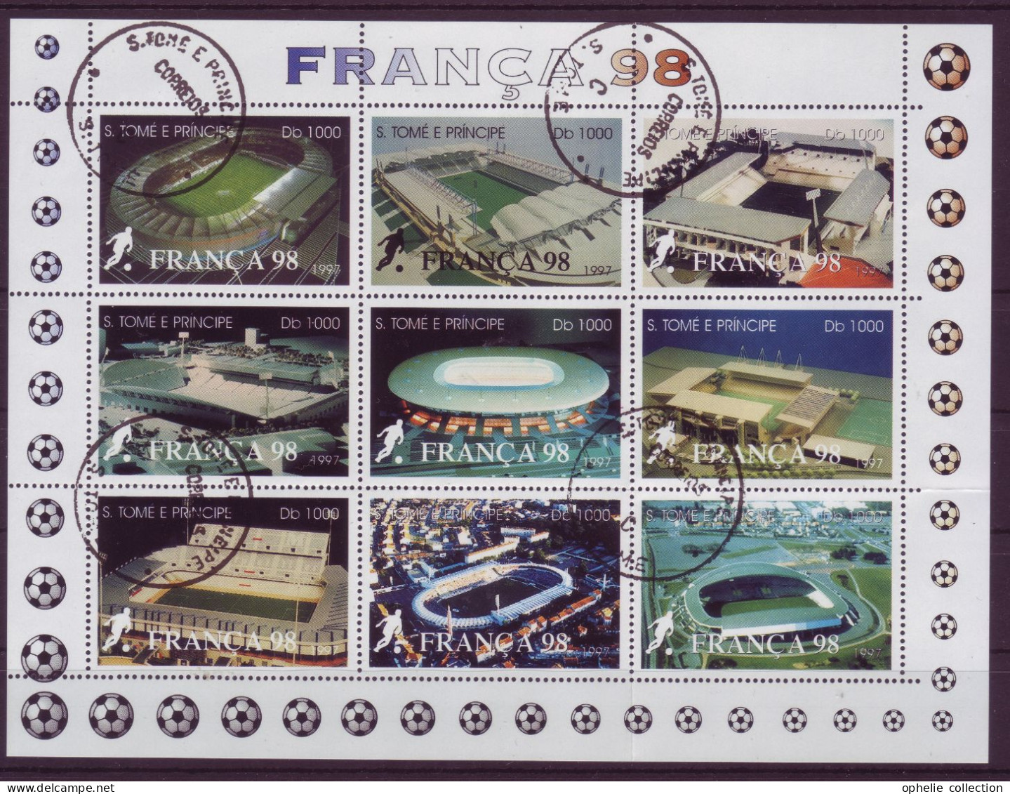 Afrique - Sao Tome - BLF Francia 98 - Coupe Du Monde De Football - 7166 - Sao Tomé E Principe