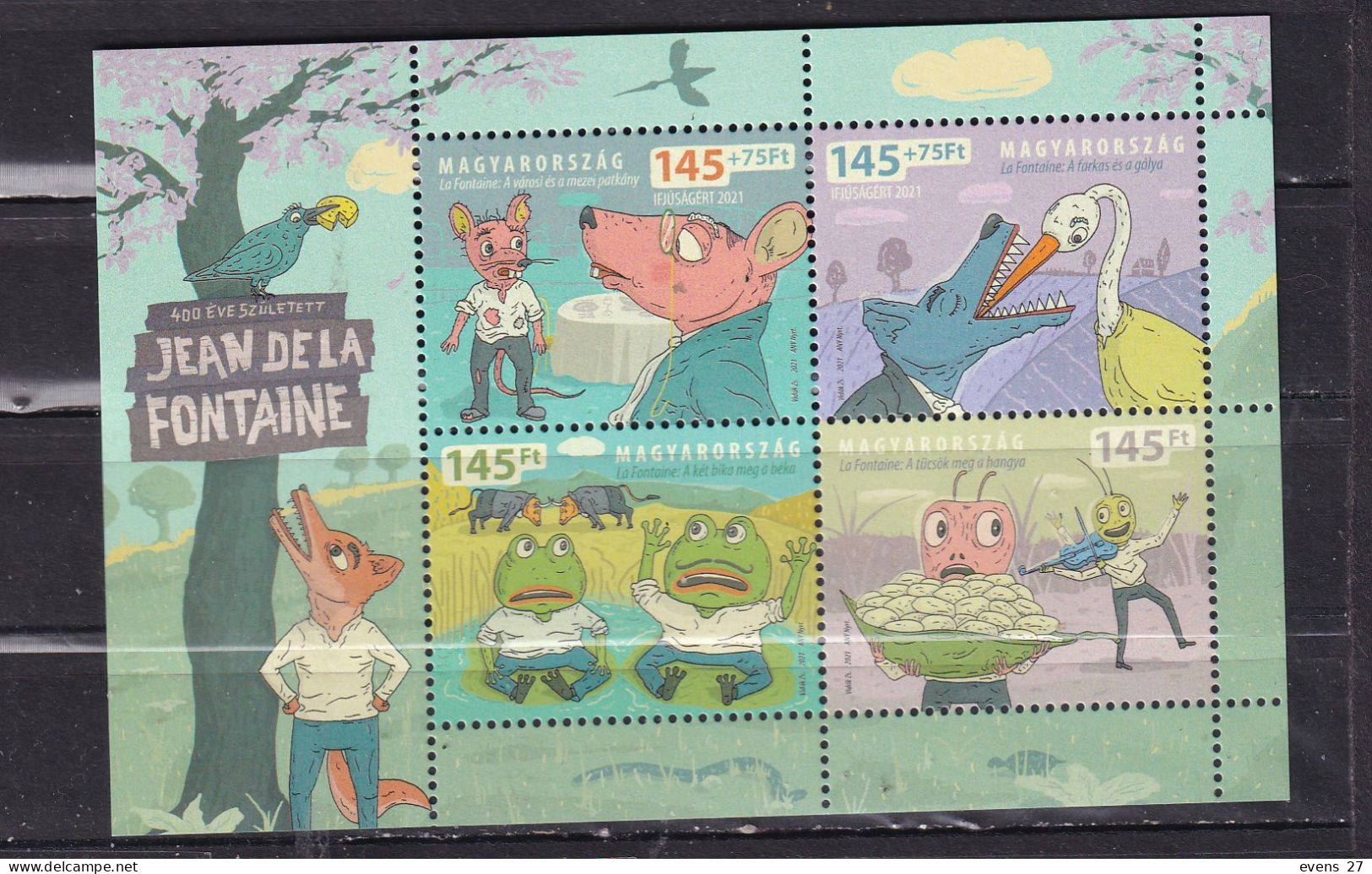 HUNGARY-2021-CARTOONS - BLOCK-MNH. - Unused Stamps