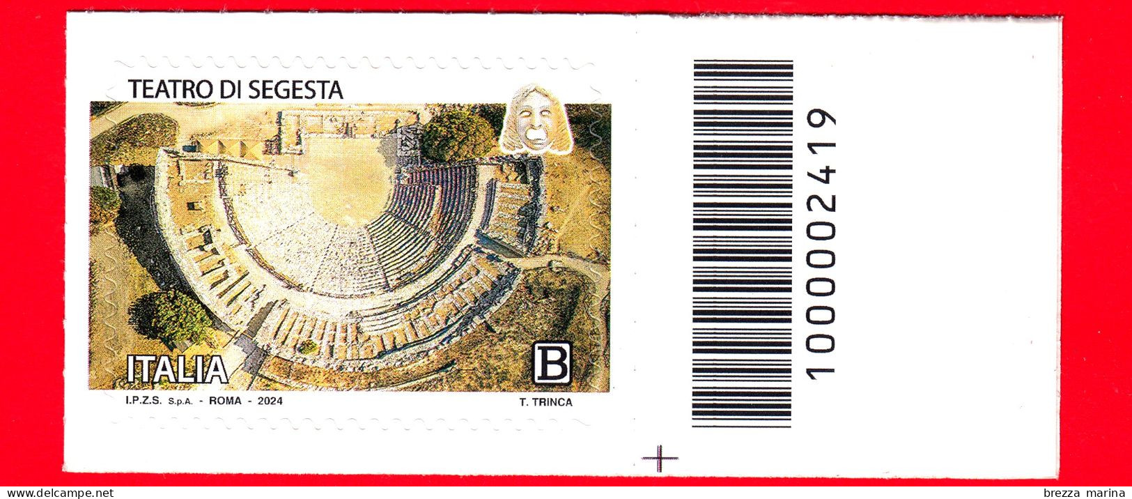 Nuovo - MNH - ITALIA - 2024 - Teatri Storici - Teatro Greco Di Segesta - B - Barre 2419 - Bar Codes