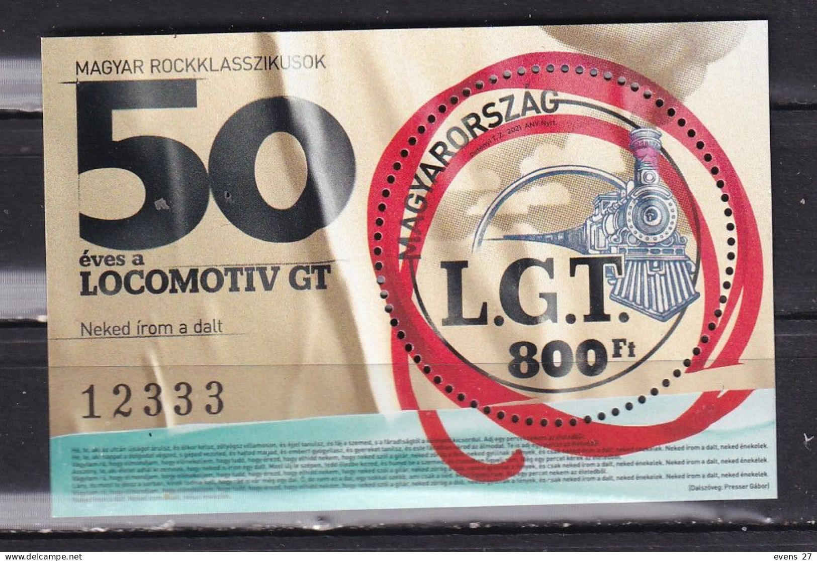 HUNGARY-2021-TRAIN -LGT - BLOCK-MNH. - Nuovi