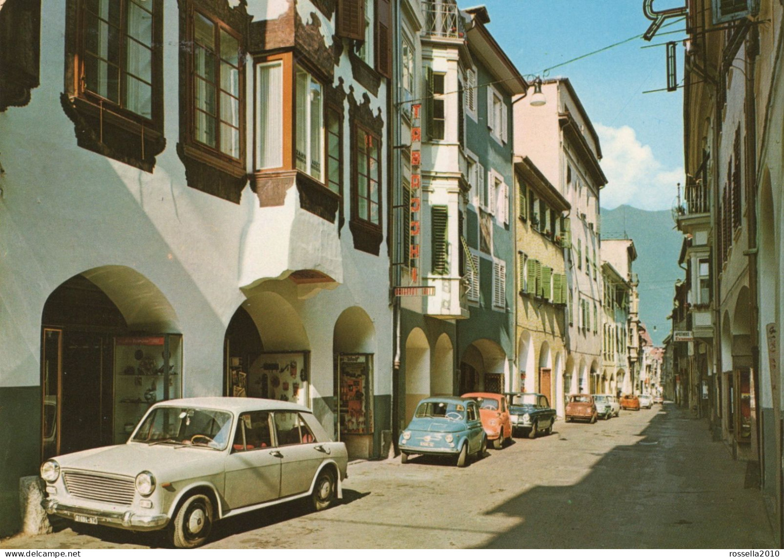 CARTOLINA AUTOMOBILI ITALIA BOLZANO MERANO I PORTICI Italy Postcard ITALIEN Ansichtskarten - Merano