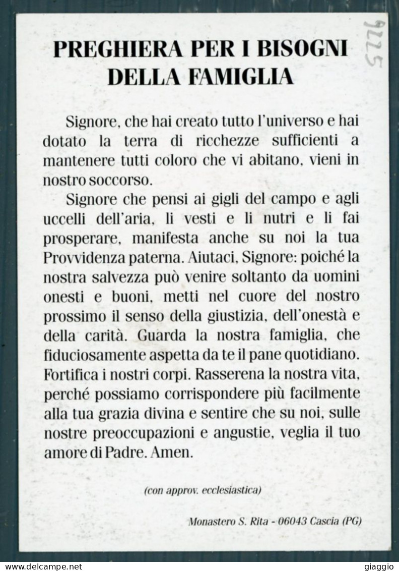 °°° Santino N. 9225 - Santa Rita Cartoncino °°° - Religión & Esoterismo