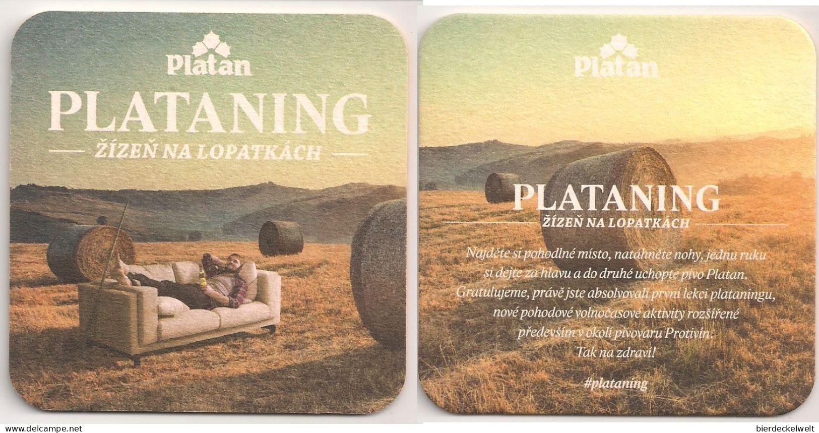 Platan Pivo - Bierdeckel "Plataning" (Motiv 2)  Aus Tschechien - Bierviltjes