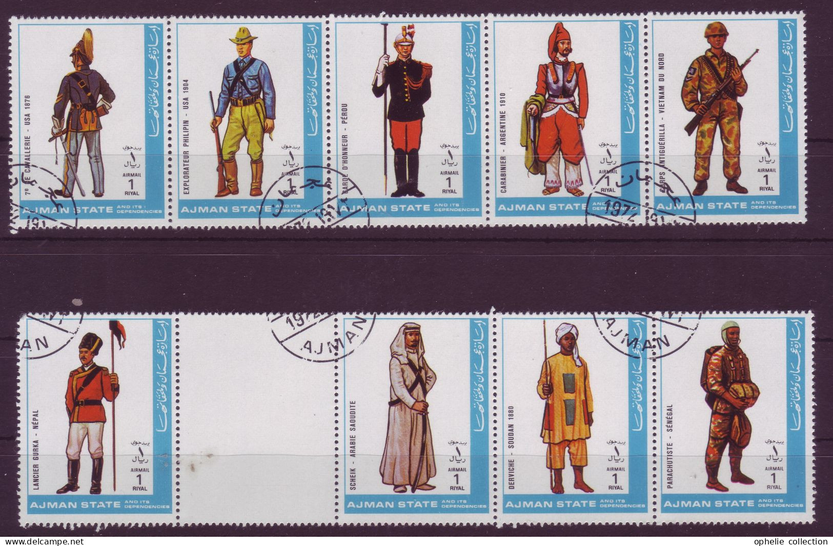 Asie - Ajman - Military Uniforms - 9 Timbres Différents - 7170 - Adschman