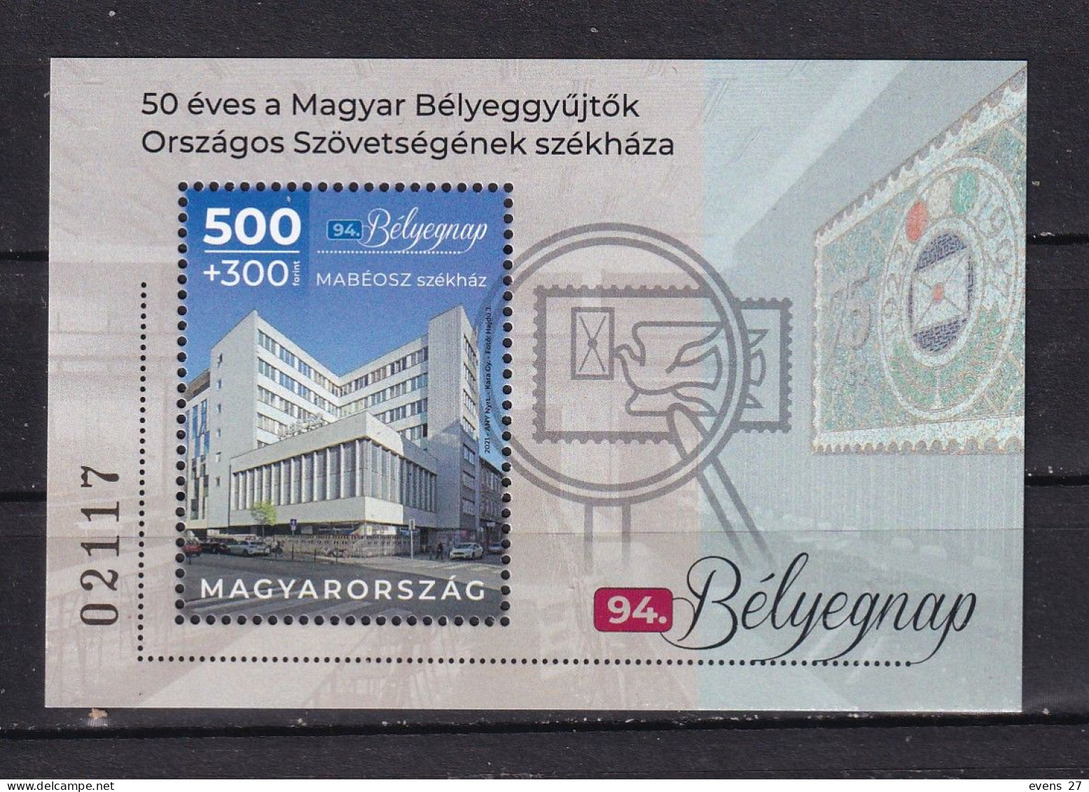 HUNGARY-2021 -DAY OF THE STAMP- BLOCK-MNH - Nuevos