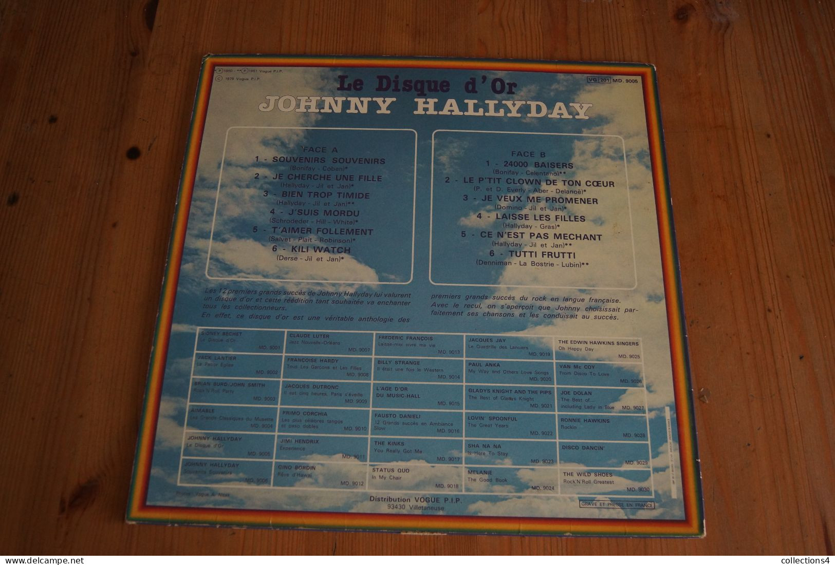 JOHNNY HALLYDAY LE DISQUE D OR  LP 1979 PERIODE VOGUE - Rock