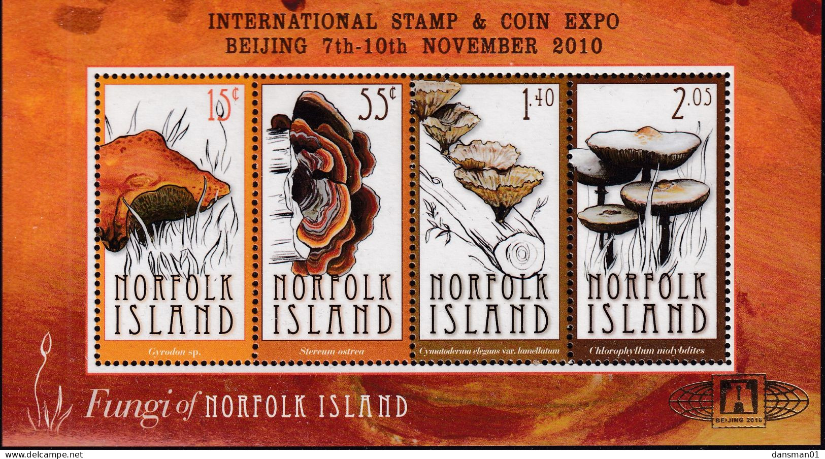 Norfolk Island 2009 Funghi Ovpt Sc 978b Mint Never Hinged - Isola Norfolk