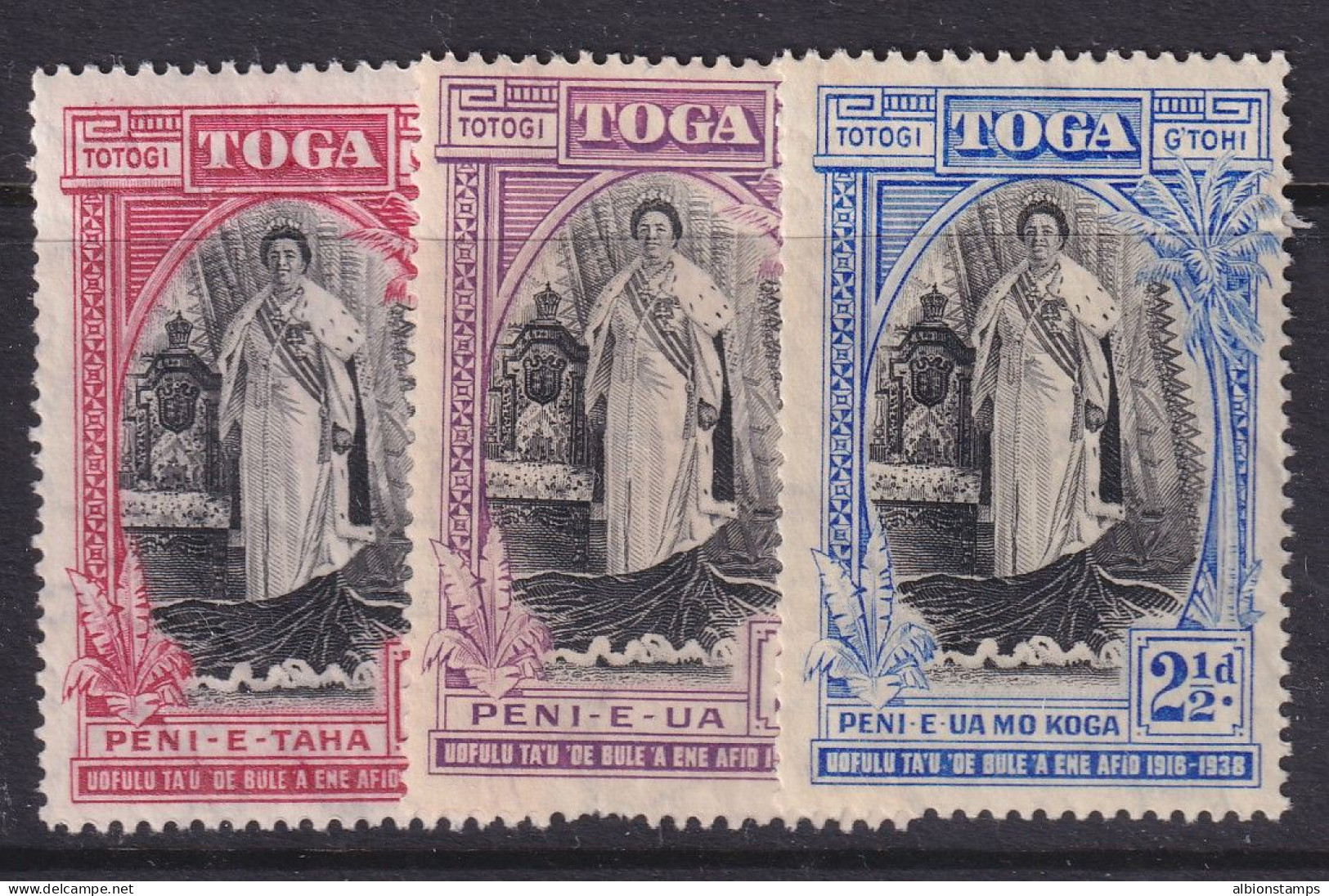 Tonga, Scott 70-72 (SG 71-73), MLH - Tonga (...-1970)