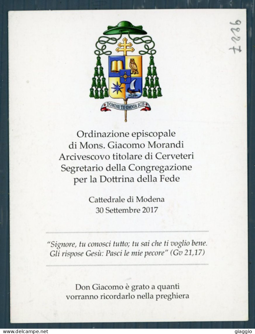 °°° Santino N. 9227 - Sacerdote - Ordinazione Episcopale Cerveteri/modena - Cartoncino °°° - Religione & Esoterismo