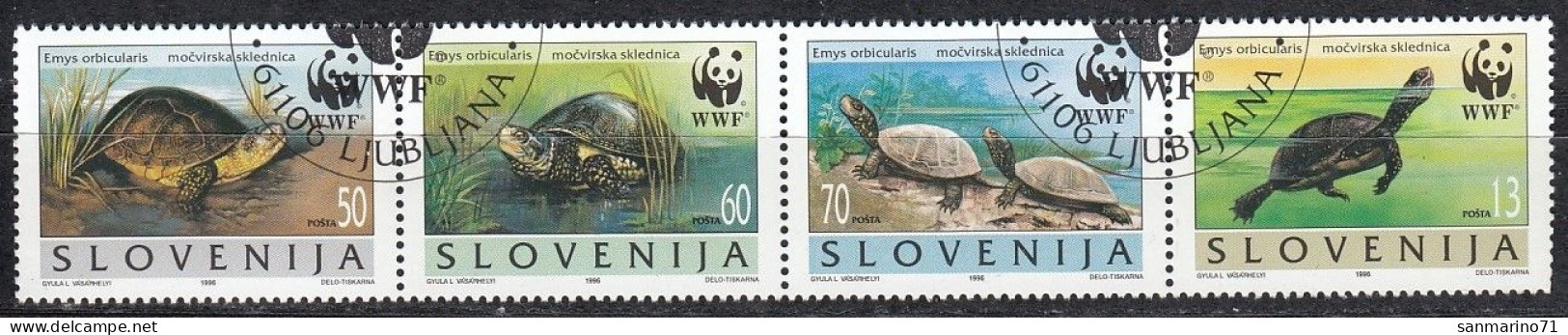 SLOVENIA 131-134,used,hinged - Tortues