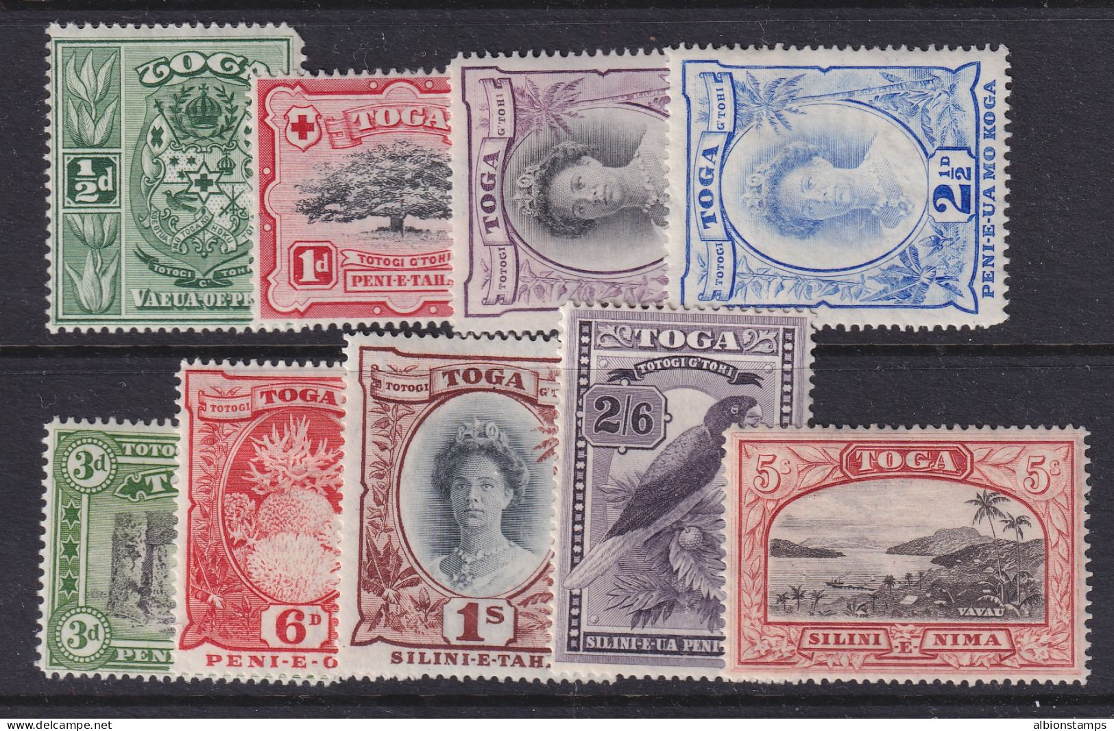 Tonga, Scott 73-81 (SG 74-82), MLH/HR - Tonga (...-1970)