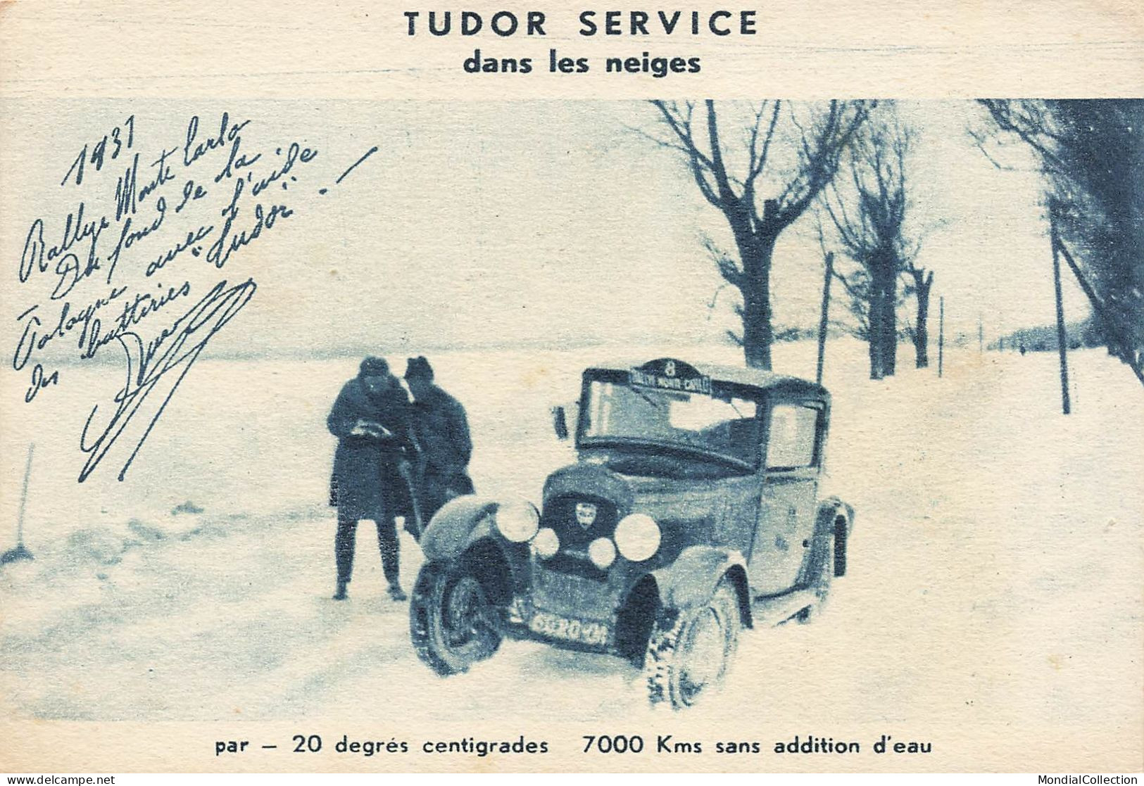 MIKIBP4-070- PUBLICITE TUDOR SERVICE + AUTO MONACO MONTE CARLO - Werbepostkarten