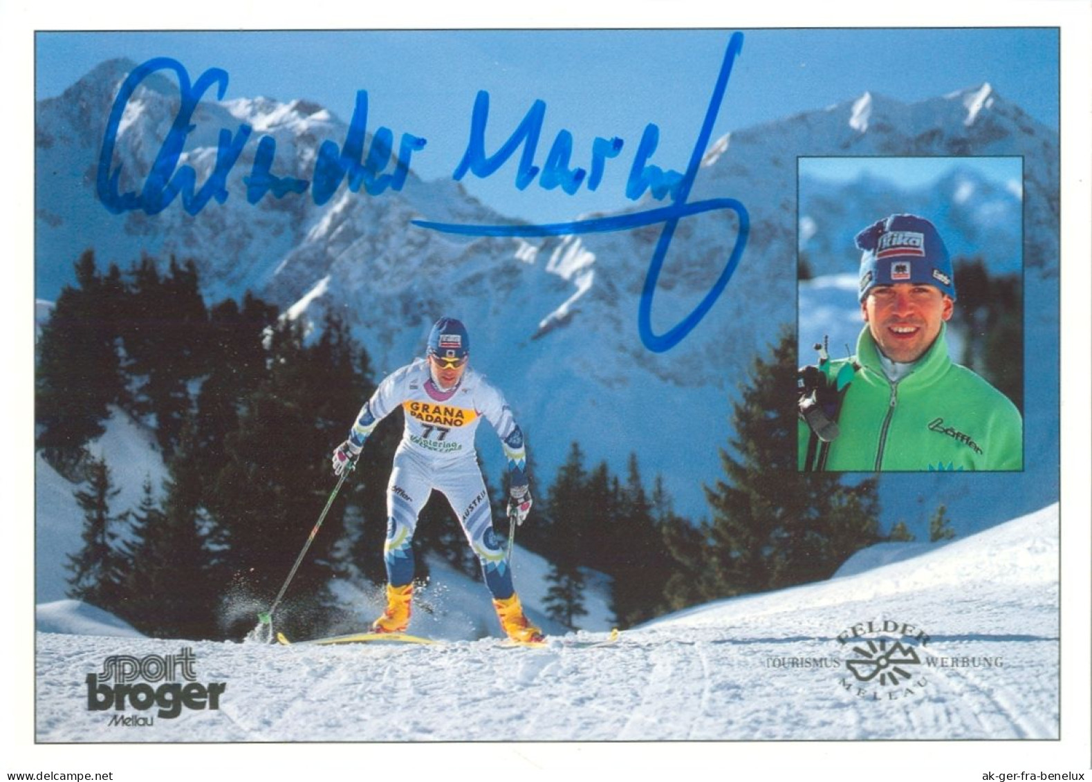 2) Autogramm AK Langläufer Alexander Marent Alberschwende Mellau Vorarlberg Österreich Austria Autriche ÖSV Olympia FIS - Autographes