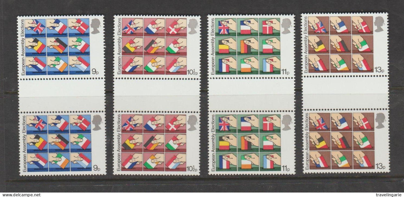 Great Britain 1979 Elections European Parliament Gutterpairs MNH ** - Neufs