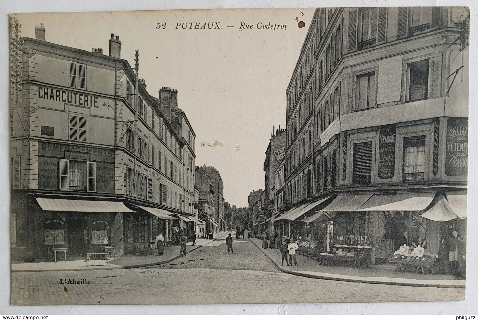 CARTE POSTALE CPA 92 PUTEAUX RUE GODEFROY L'Abeille 52 (2) - Puteaux