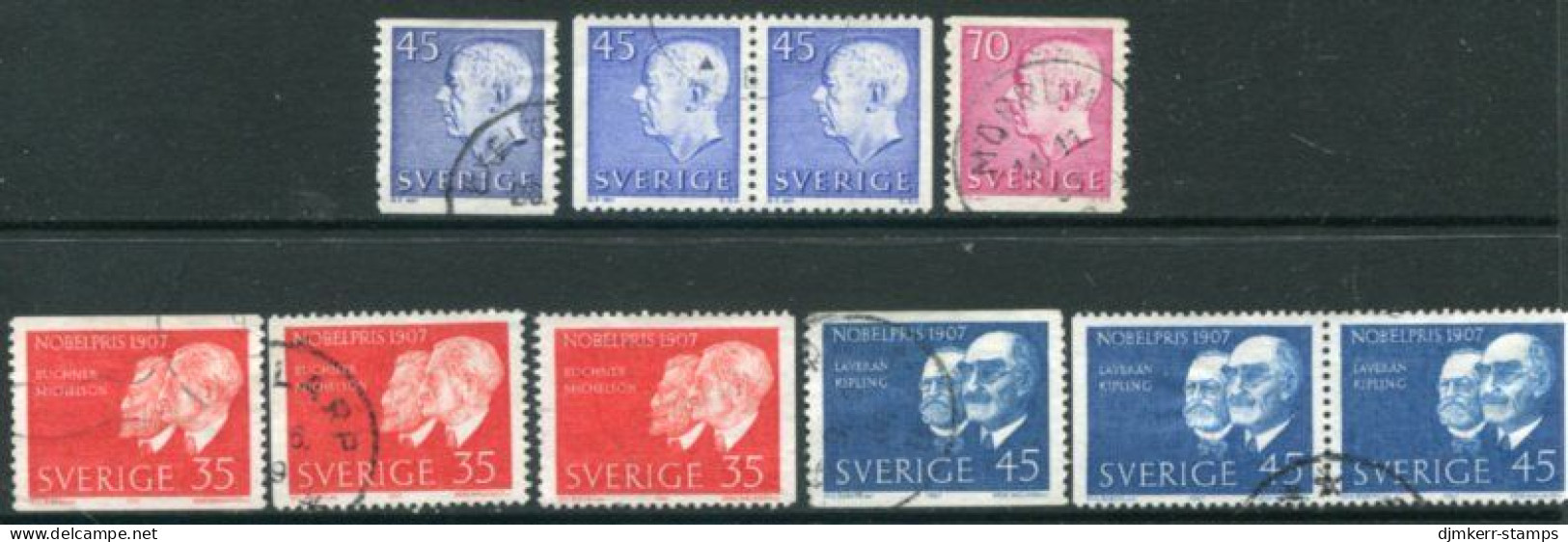 SWEDEN 1967 Complete Issues Except Crown Definitive Used.  Michel 568-69, 573-97 - Used Stamps