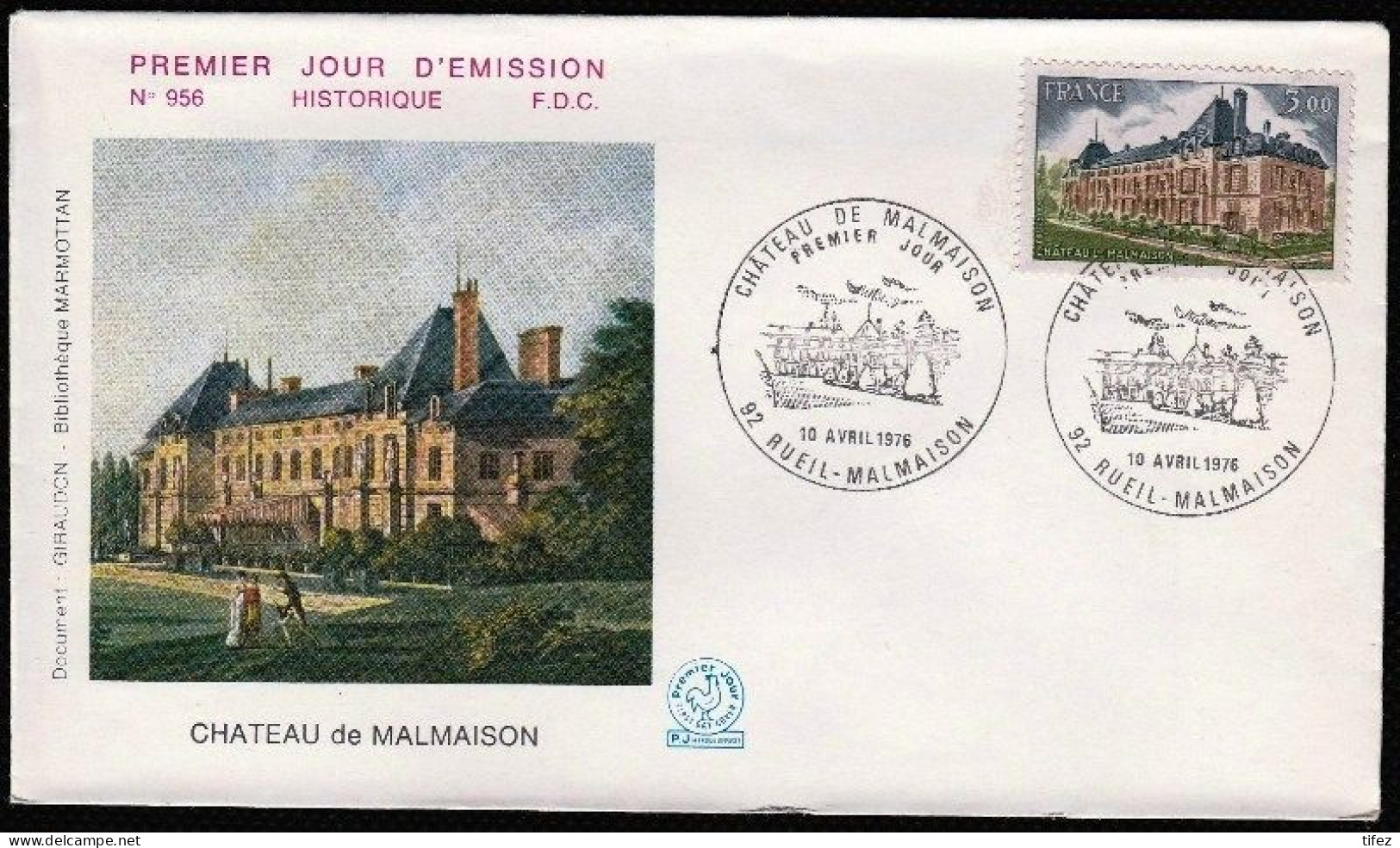 FDC/France/Année 1976 - N°1873 : Château De MALMAISON (1) - 1970-1979