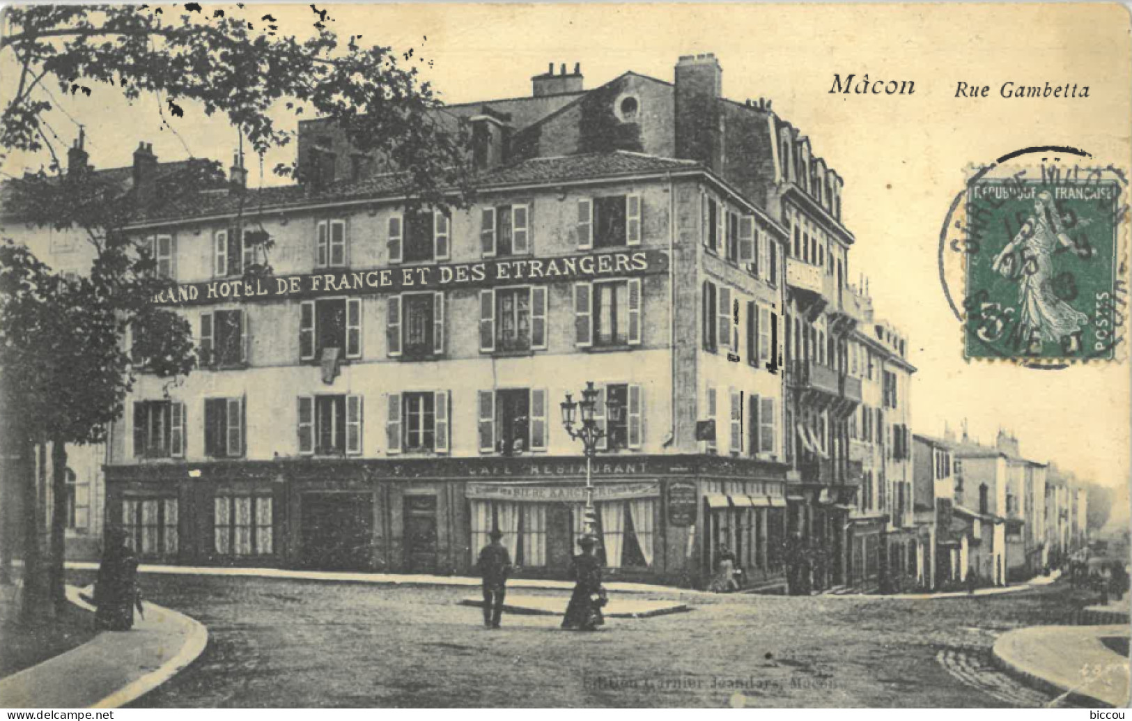 Cpa MACON 71 - Rue Gambetta (Grand Hôtel De France Et Des étrangers) - Macon