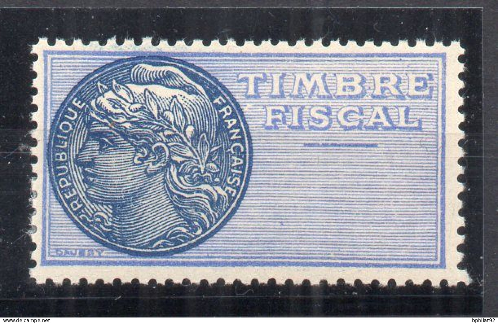 !!! TIMBRE FISCAL N°37b NEUF* SIGNE CALVES - Timbres