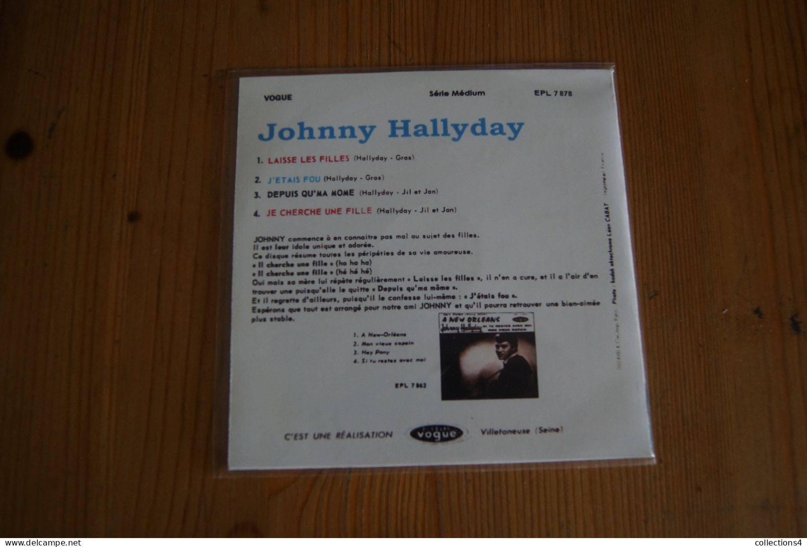 JOHNNY HALLYDAY CHANTE LES FILLES CD REPLICA DU EP DE 1961 - Rock