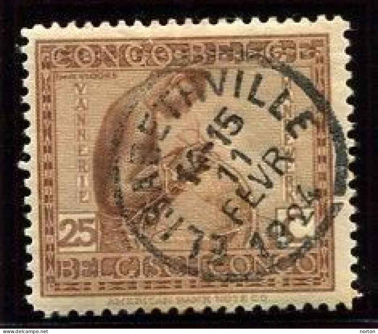 Congo Elisabethville Oblit. Keach 1.2-tDMY Sur C.O.B. 110 Le 11/02/1924 - Gebruikt