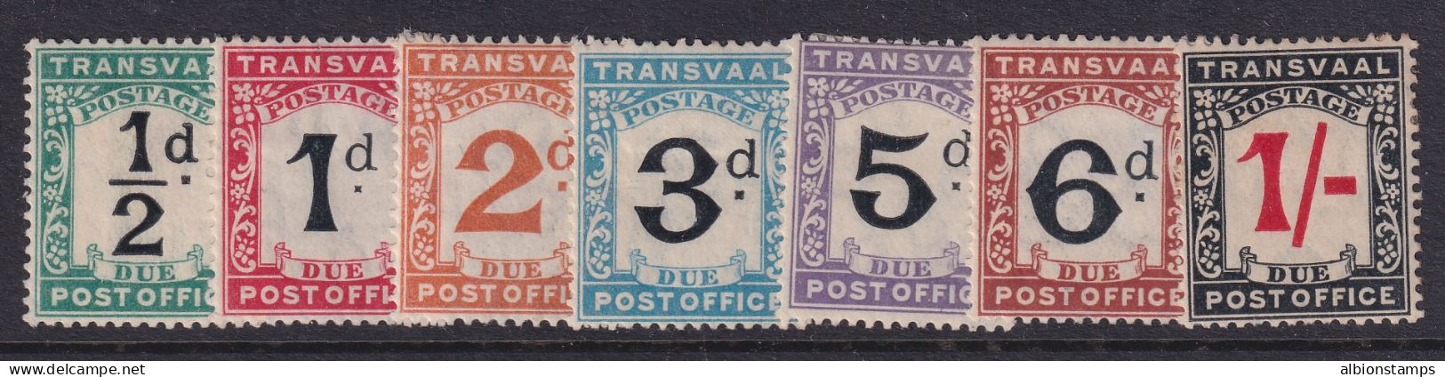 Transvaal, Scott J1-J7 (SG D1-D7), MHR - Transvaal (1870-1909)