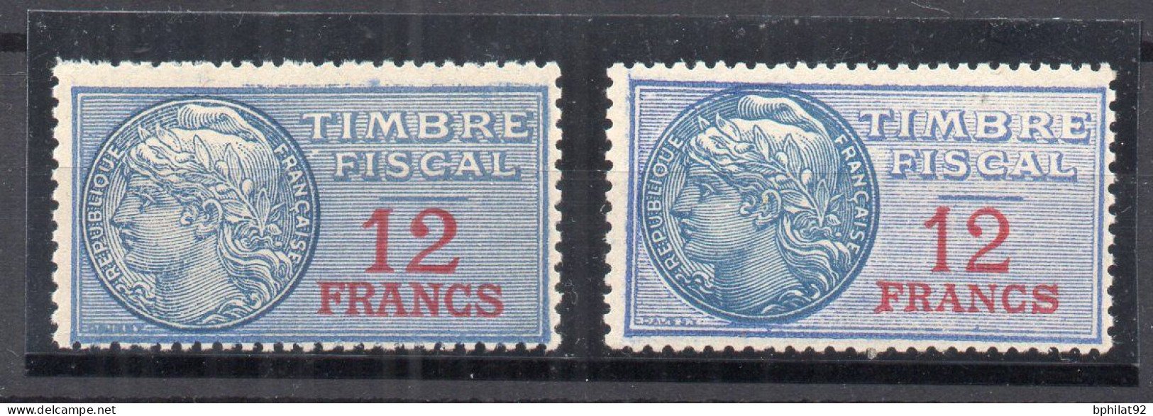 !!! TIMBRES FISCAUX N°38 ET 38b NEUFS ** - Timbres