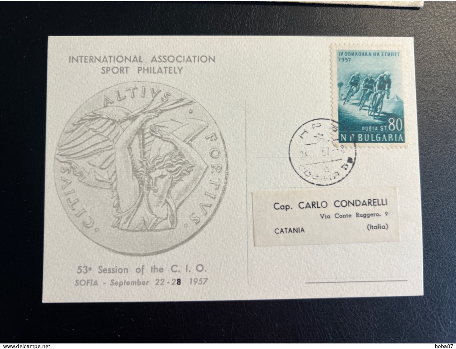 1957 SOFIA  IOC INTERNATIONAL OLYMPIC COMMITTEE SESSION - Otros & Sin Clasificación