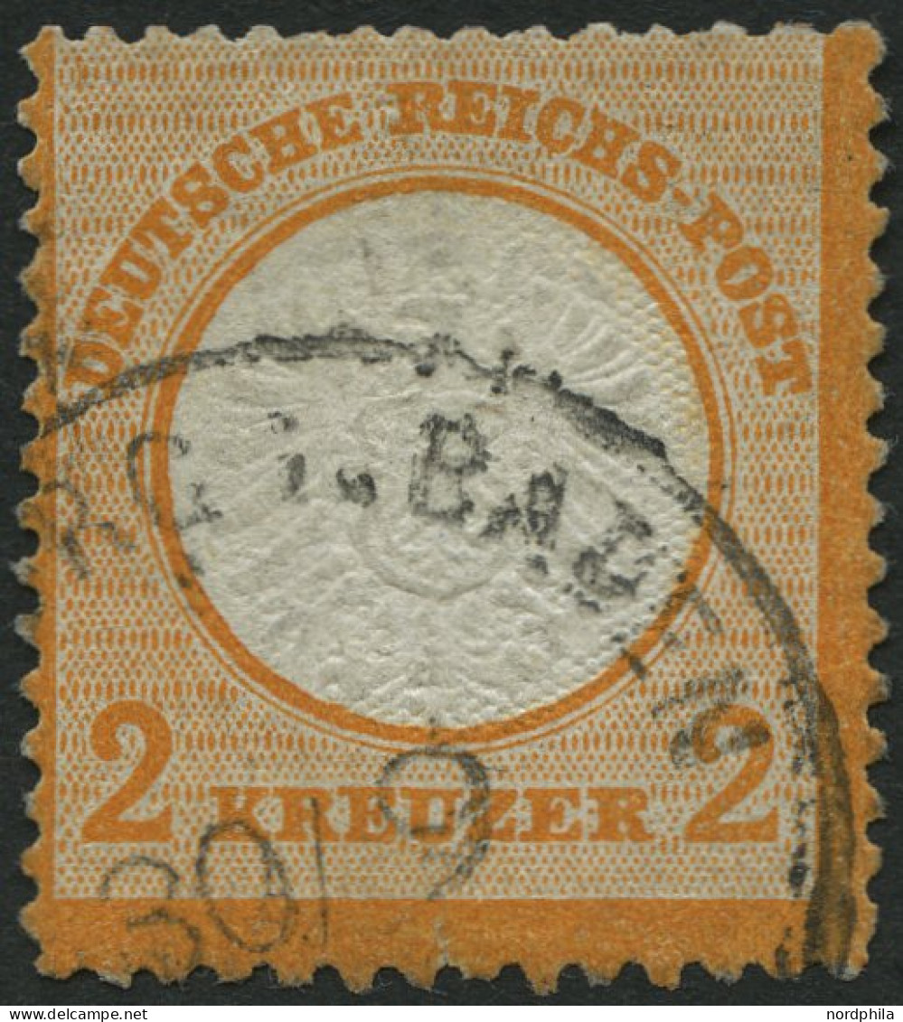 Dt. Reich 24 O, 1872, 2 Kr. Orange, K1 FREIBURG IN BADEN, Fotobefund Krug: Die Marke Ist Farbfrisch Und Deutlich Geprägt - Usati