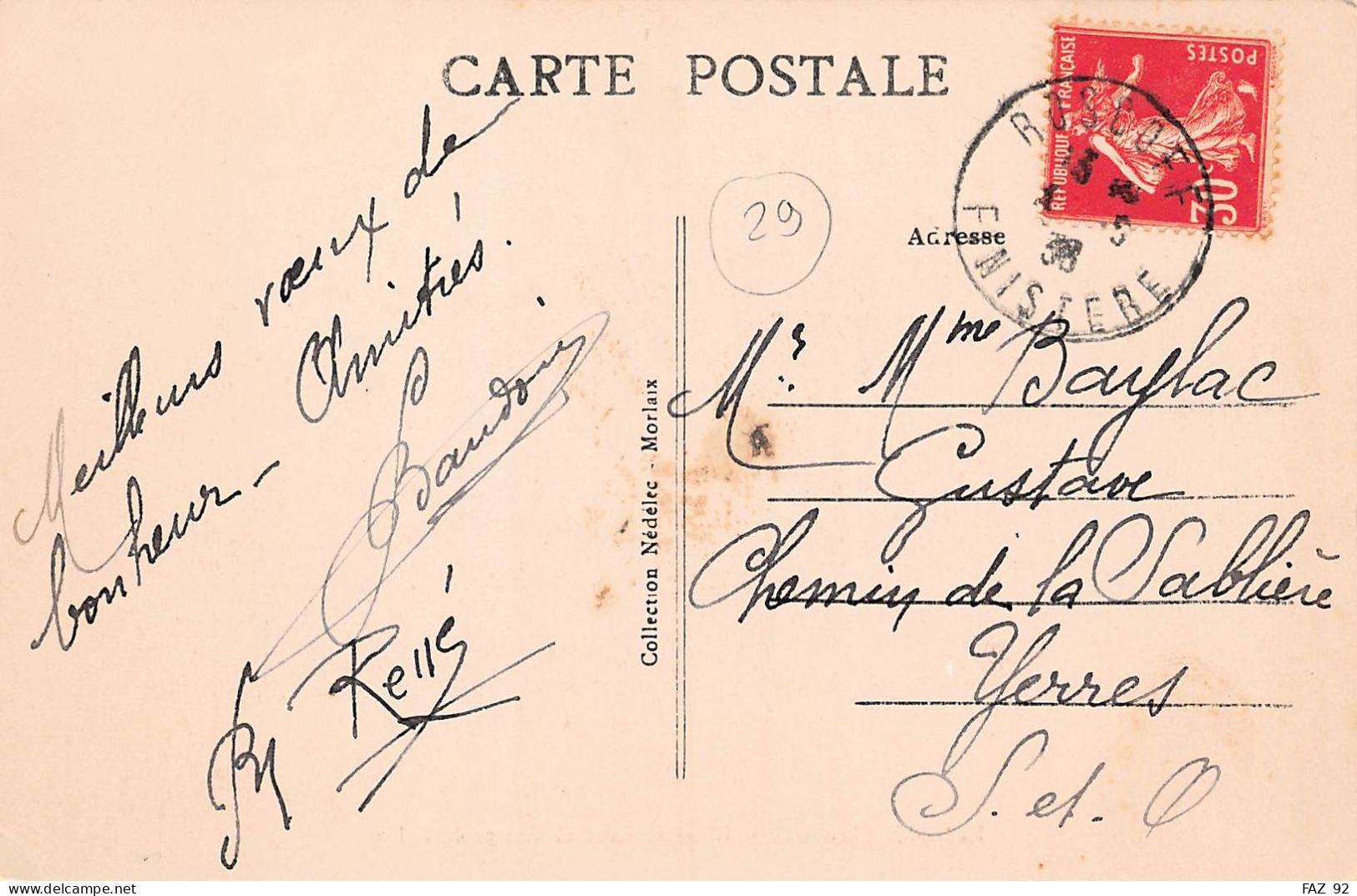 France - Département 29 - Lot De 10 Cpa - 5 - 99 Postcards