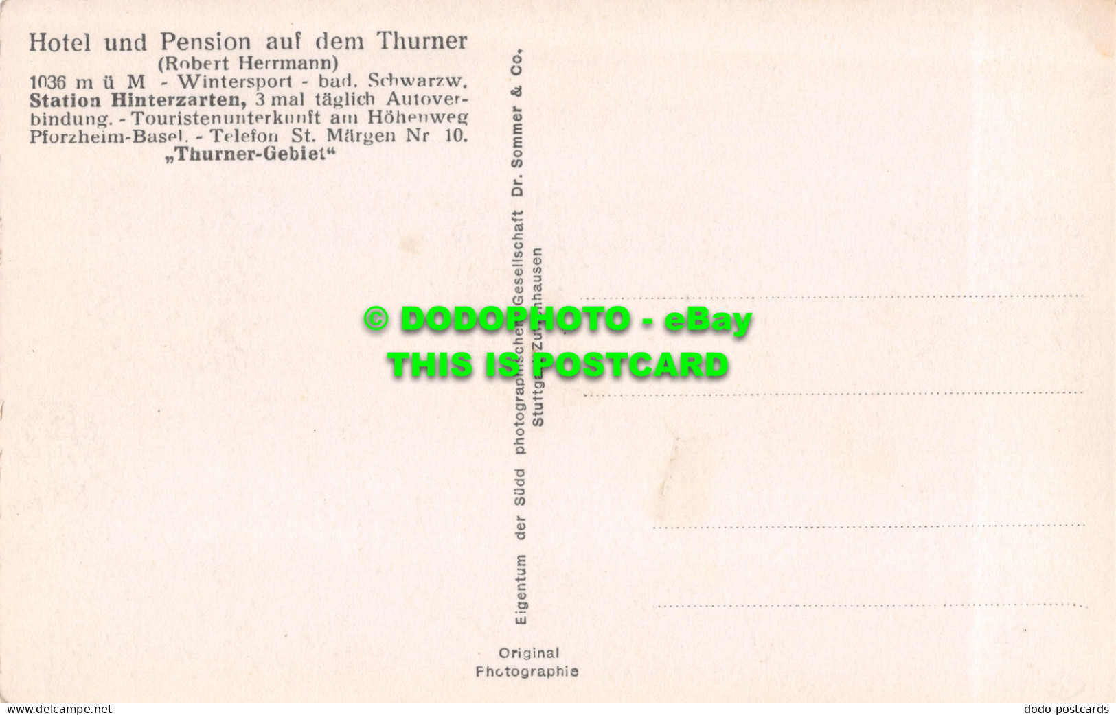 R477346 Bad. Schwarzwald. Blick V. Turner. Dr. Sommer - Welt