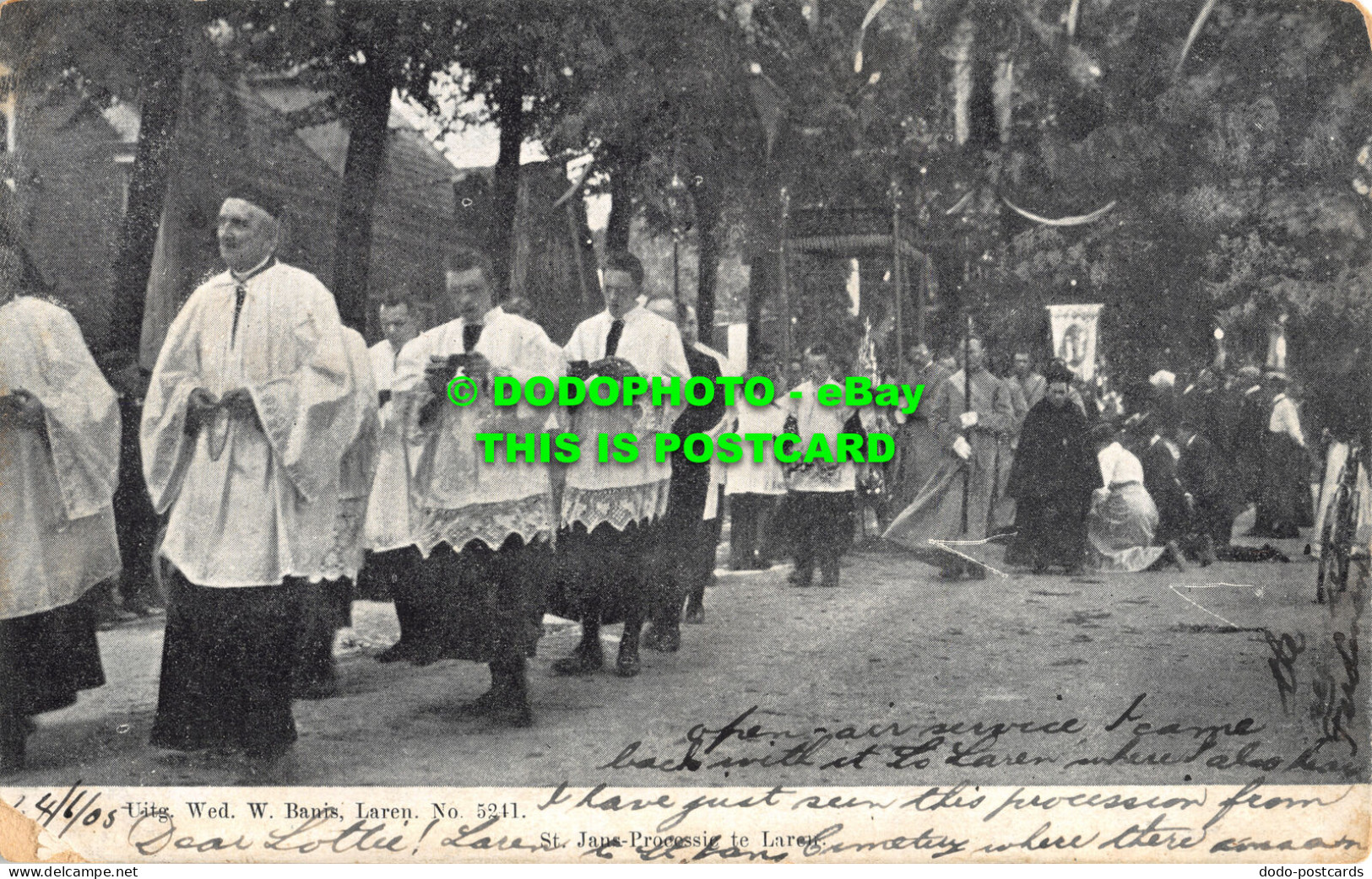 R477371 St. Jans Processie Te Laren. Wed. W. Banis. No. 5241. 1905 - Welt