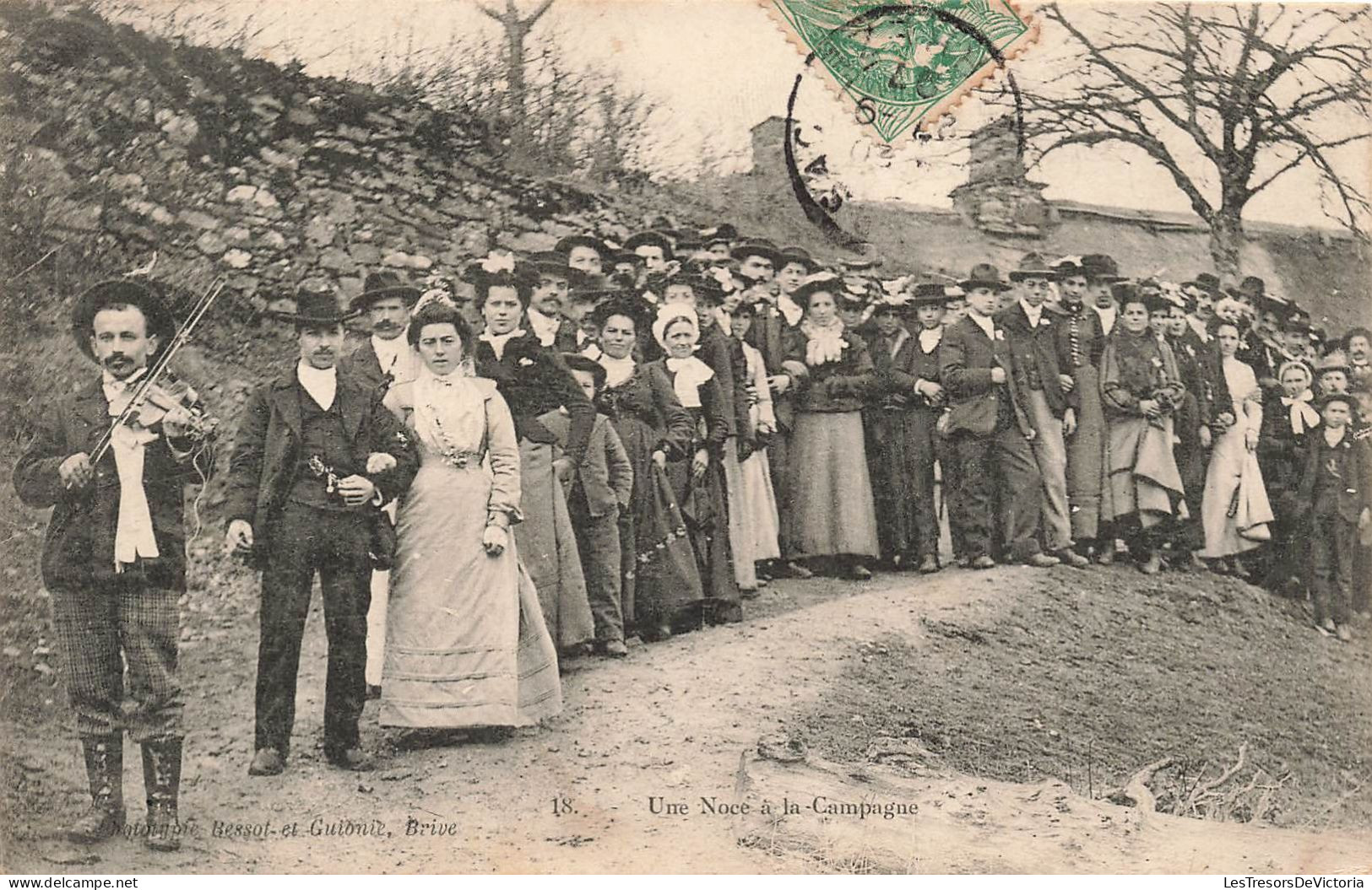 NOCES - En Limousin - Une Noce à La Campagne - Animé - Carte Postale Ancienne - Noces