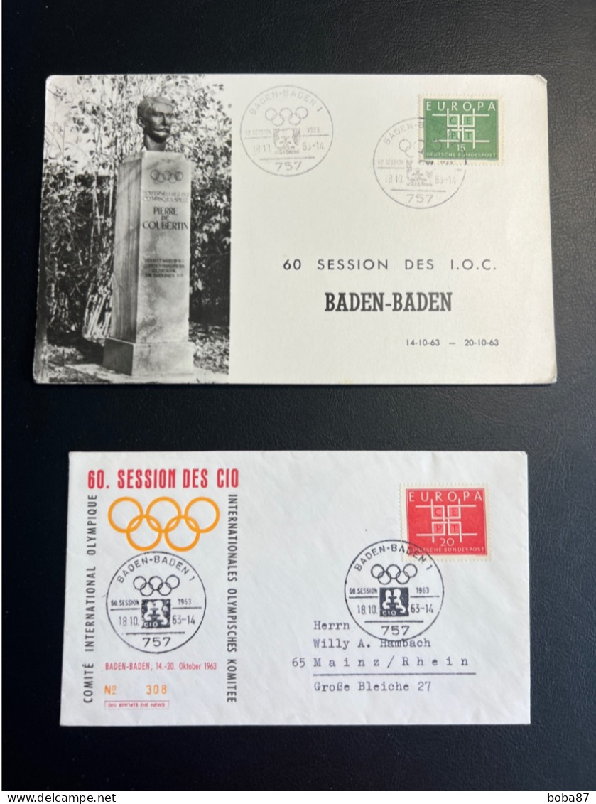 1963 BADEN BADEN  IOC INTERNATIONAL OLYMPIC COMMITTEE SESSION - Autres & Non Classés