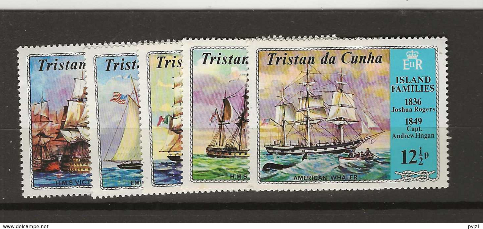 1971 MNH Tristan Da Cunha Mi 157-61 Postfris** - Tristan Da Cunha