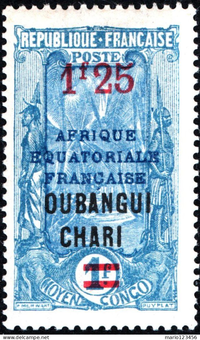 UBANGI-SHARI, FLORA, PALME DA COCCO, 1925, NUOVI (MLH*) Mi:FR-OU 77, Scott:FR-OU 76, Yt:FR-OU 70 - Ungebraucht