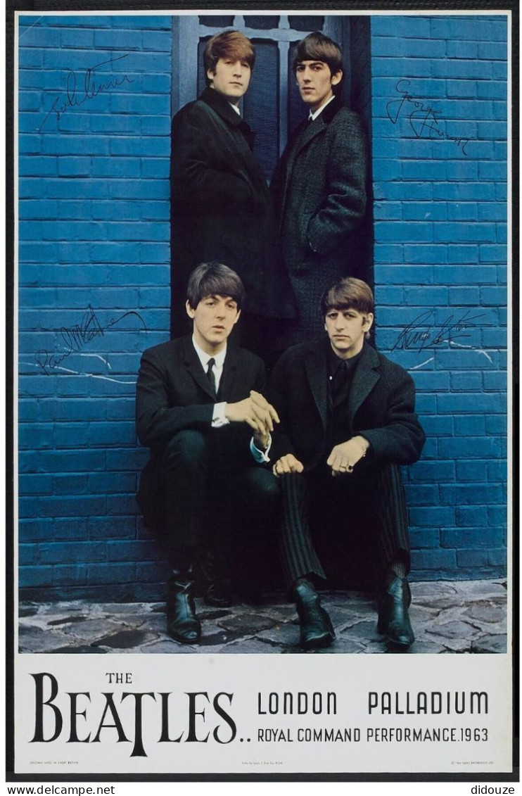 Musique - The Beatles - London Palladium 1963 - Reproduction D'Affiche - CPM - Carte Neuve - Voir Scans Recto-Verso - Musique Et Musiciens