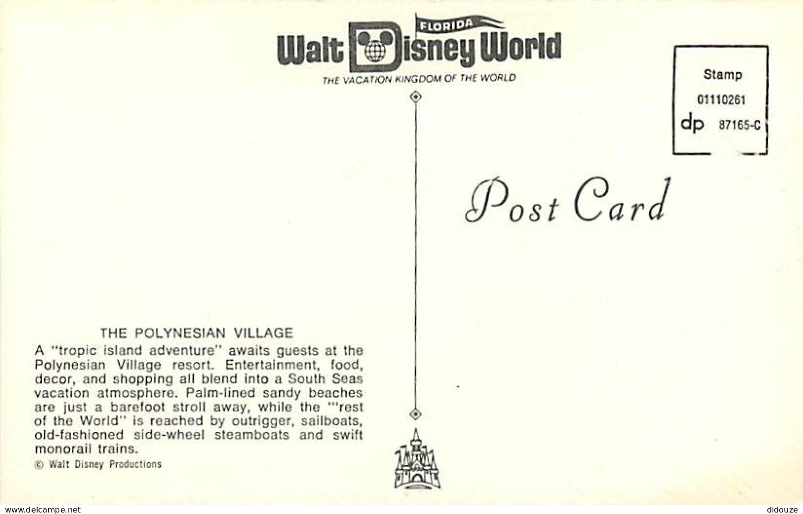 Parc D'Attractions - Walt Disney World - The Polynesian Village - CPSM Format CPA - Carte Neuve - Voir Scans Recto-Verso - Disneyworld