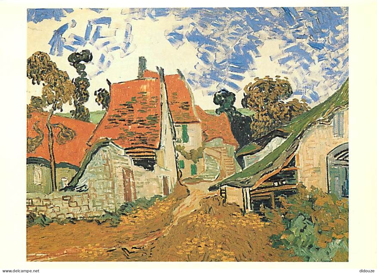 Art - Peinture - Vincent Van Gogh - Rue à Auvers - Street In Auvers, 1890  - CPM - Carte Neuve - Voir Scans Recto-Verso - Peintures & Tableaux