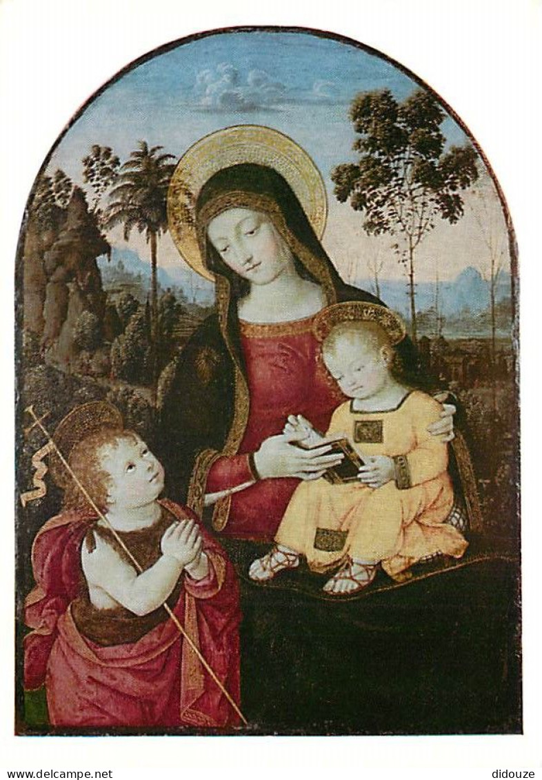 Art - Peinture Religieuse - Bernardino Pintoricchio - Tempera Painting : Virgin And Child With St. John The Baptist - Ca - Paintings, Stained Glasses & Statues