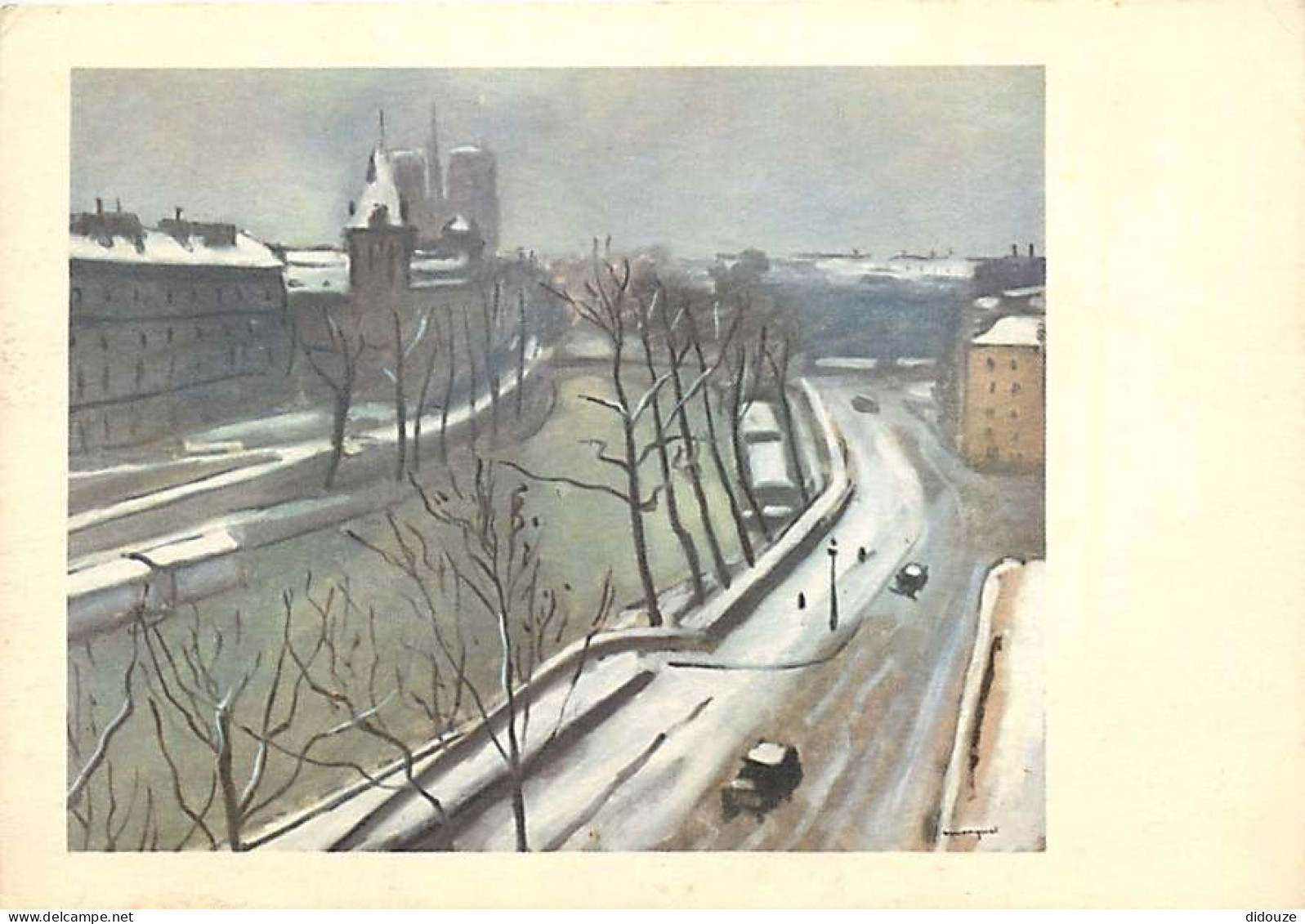 Art - Peinture - Albert Marquet - Le Quai Des Grands Augustins - Paris 1934 - CPM - Voir Scans Recto-Verso - Pintura & Cuadros