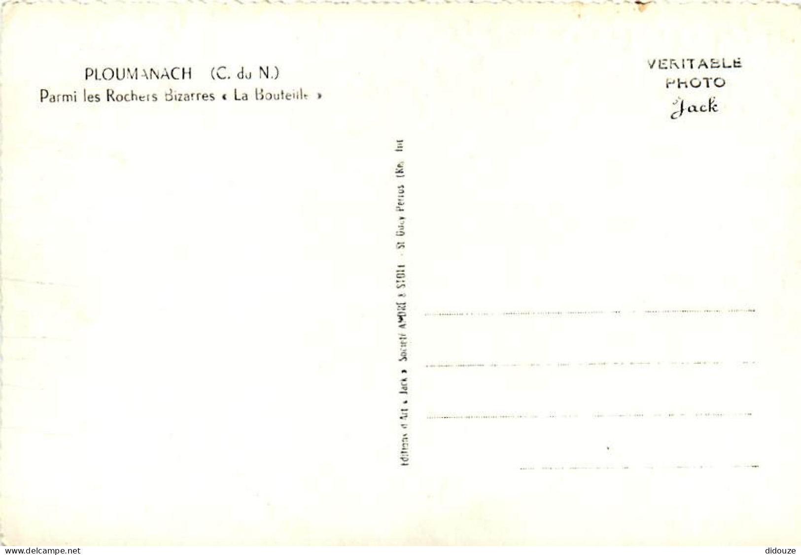 22 - Ploumanach - Parmi Les Rochers Bizarres La Bouteille - Mention Photographie Véritable - CPSM Grand Format - Voir Sc - Ploumanac'h