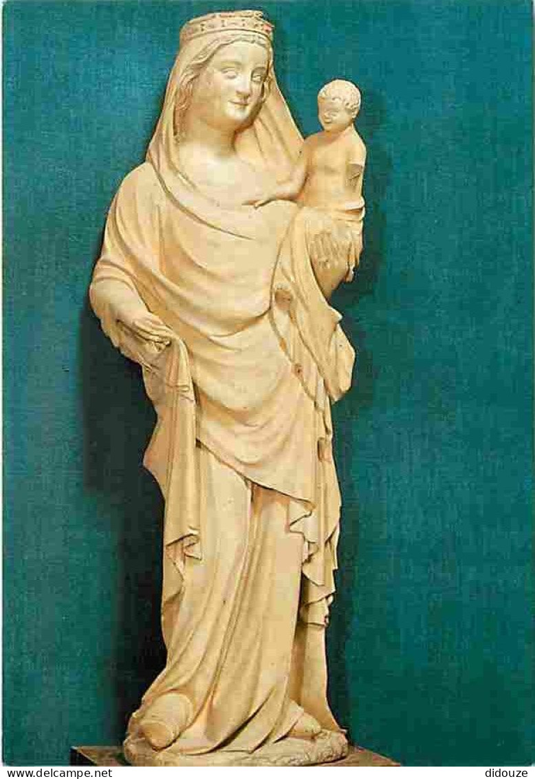 Art - Art Religieux - Ordre De Premontre - Abbaye De Mondaye - Vierge Du 15e Siècle - CPM - Voir Scans Recto-Verso - Paintings, Stained Glasses & Statues