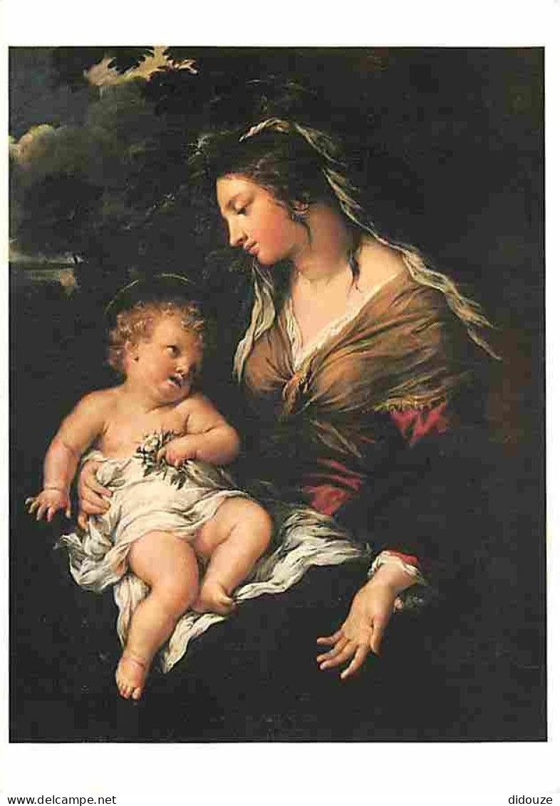 Art - Peinture Religieuse - Pietro Da Cortona - La Vierge Et L'Enfant Jésus - CPM - Voir Scans Recto-Verso - Gemälde, Glasmalereien & Statuen