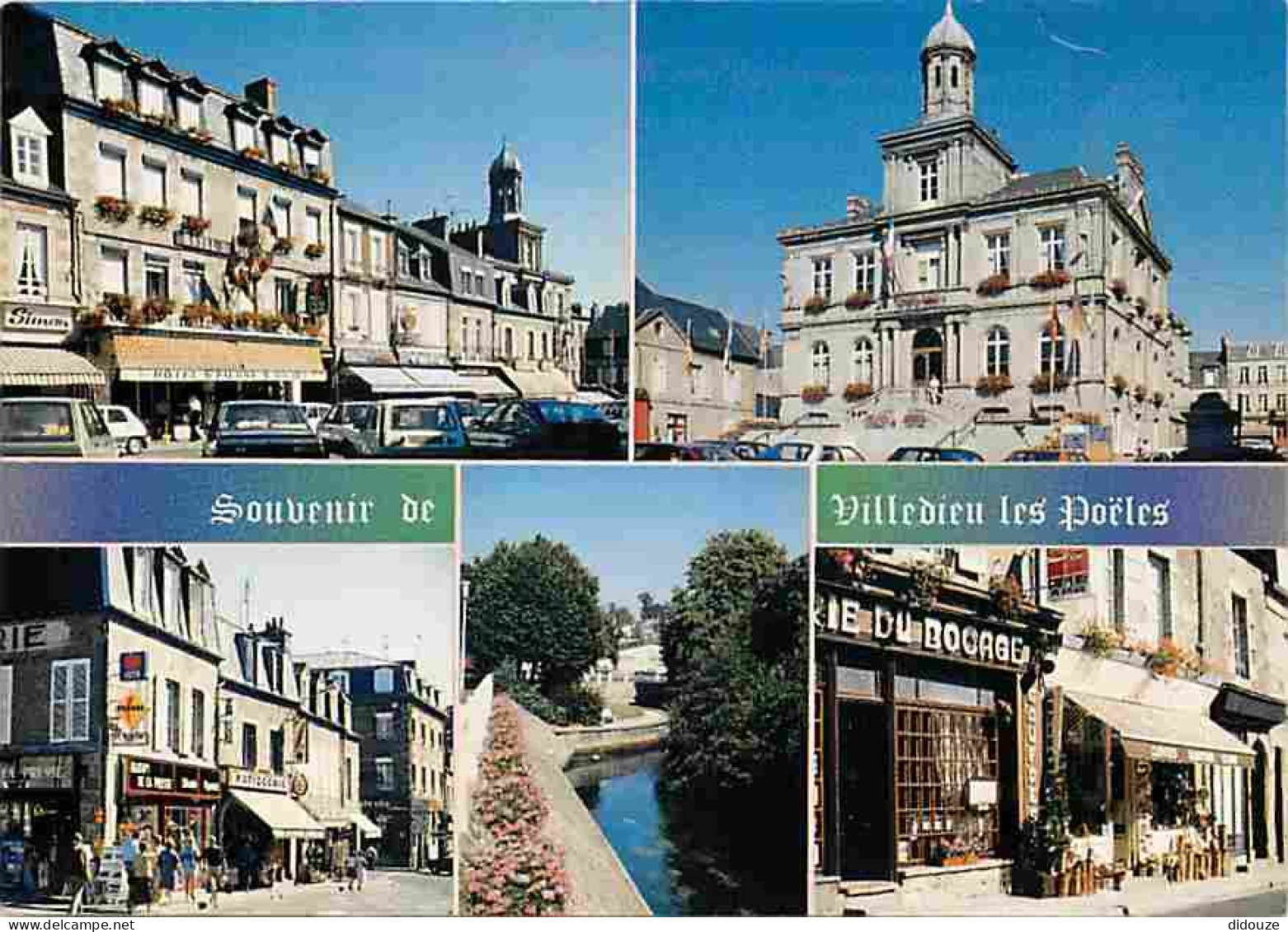 50 - Villedieu Les Poeles - Multivues - Commerces - Automobiles - CPM - Voir Scans Recto-Verso - Villedieu