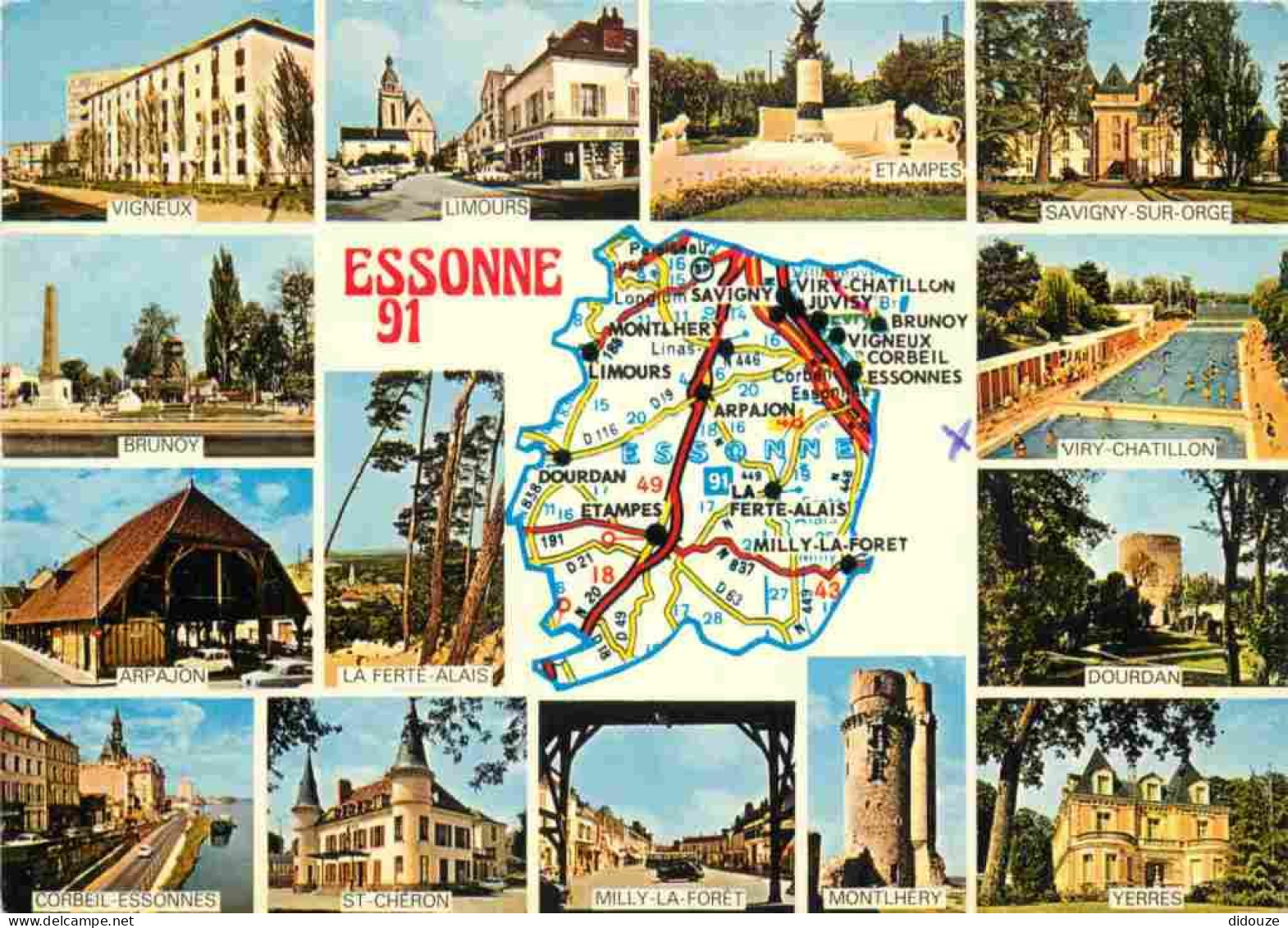 91 - Essonne - Multivues - Carte Géographique Michelin - CPM - Voir Scans Recto-Verso - Altri & Non Classificati