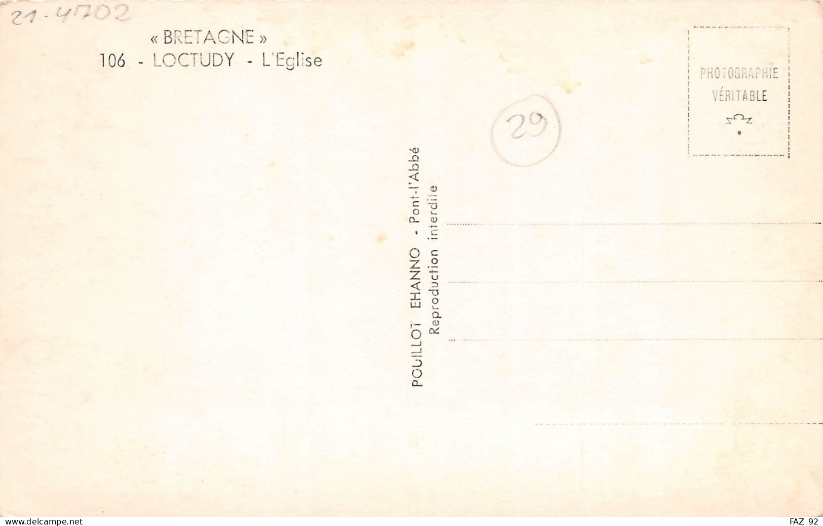France - Département 29 - Lot De 10 Cpa - 5 - 99 Postcards
